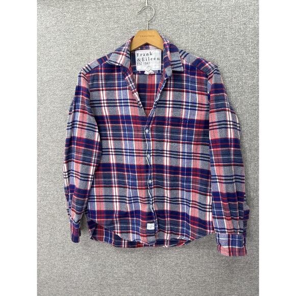 FRANK & EILEEN PLAID EILEEN FLEECE BUTTON SHIRT, SIZE S - Picture 1 of 7